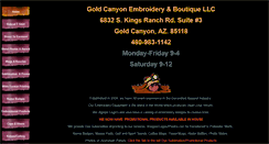 Desktop Screenshot of goldcanyonembroidery.com